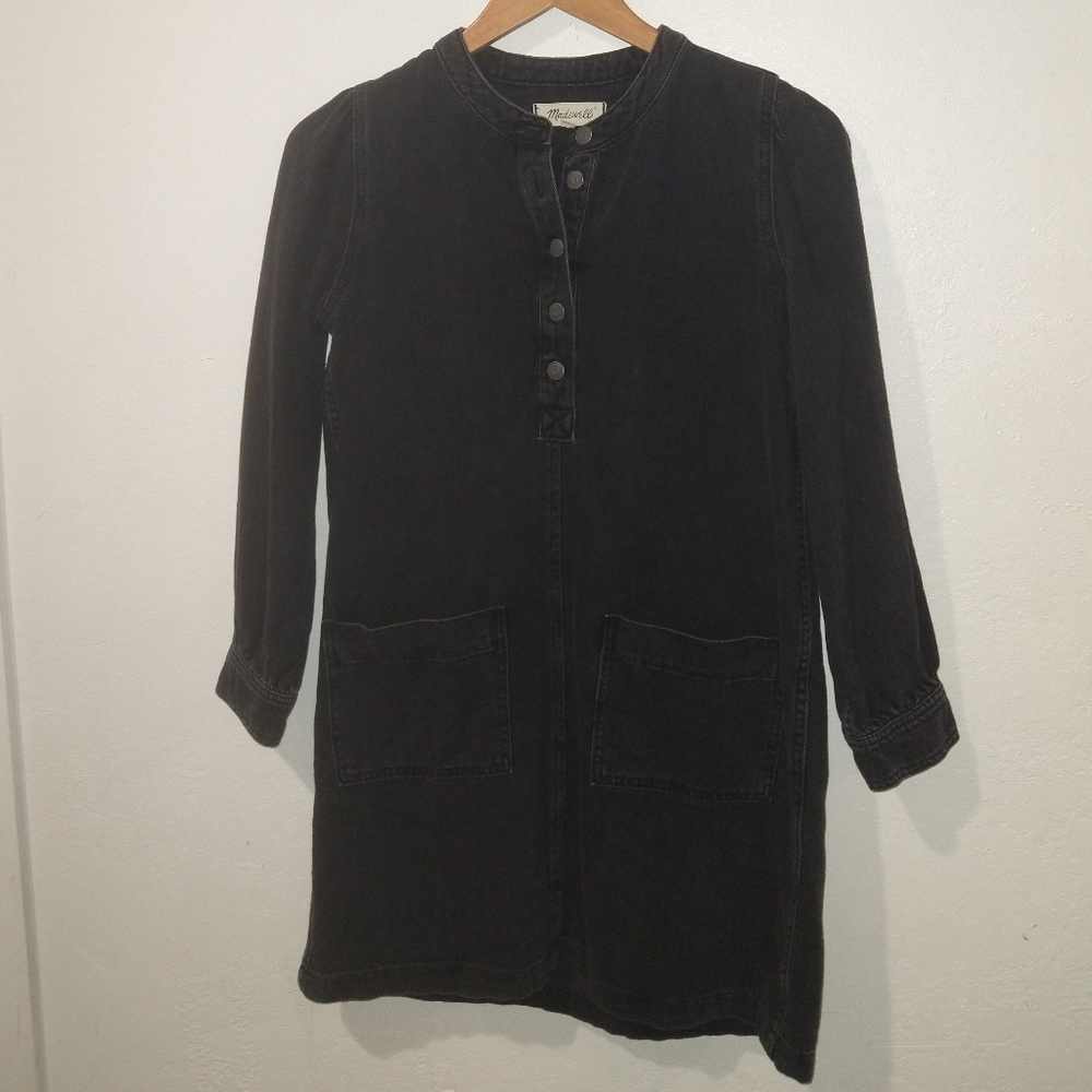 MADEWELL Denim Patch Pocket Popover Shirtdress - Picture 7 of 9
